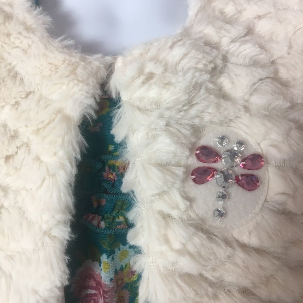 LITTLE LASS Dress And Vest Set Size 4 - Picture 2 of 8